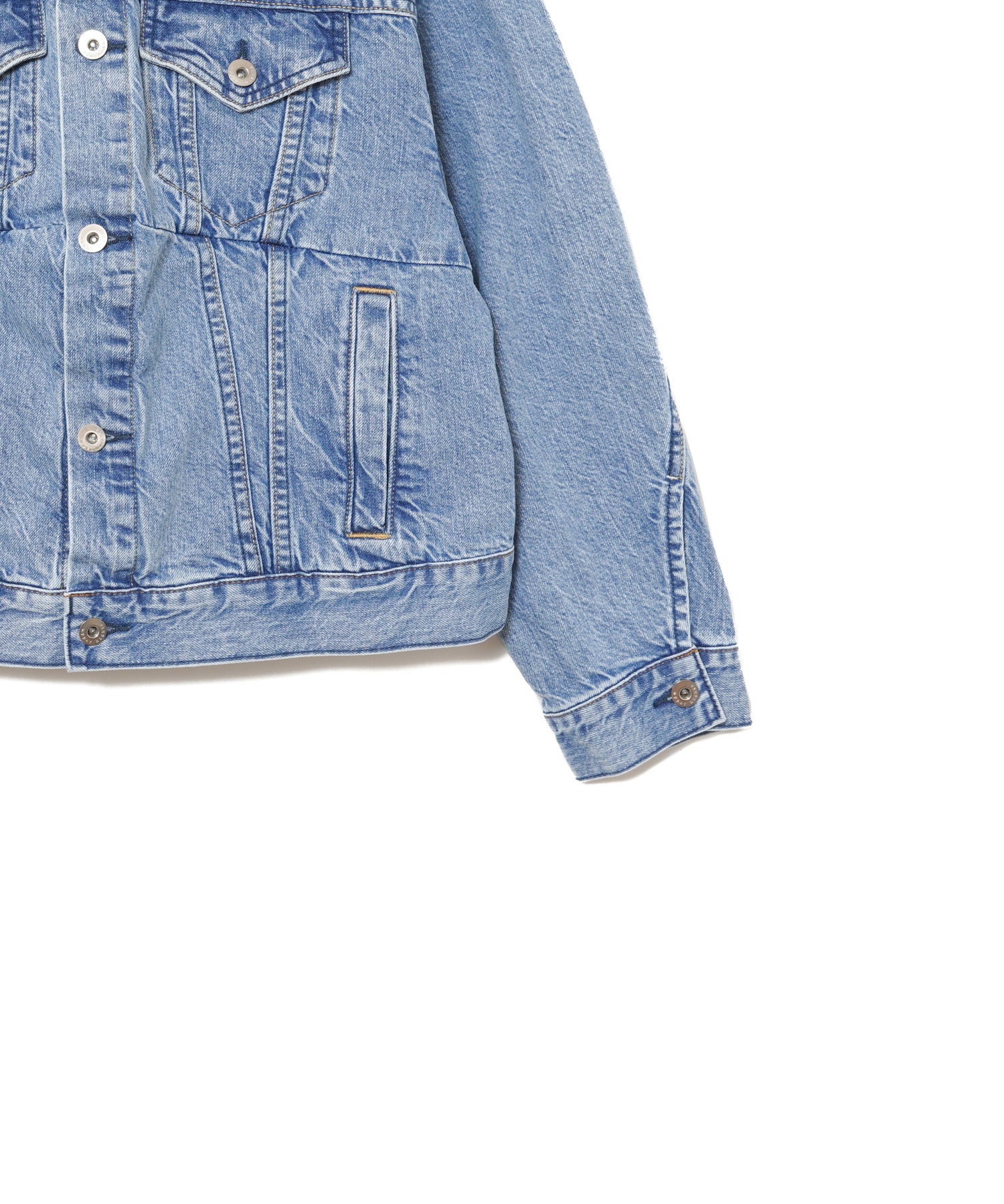 新品 Upper hights uncrave コラボ デニムジャケット upper hights × uncrave WHITEのスペシャルコラボアイテムが