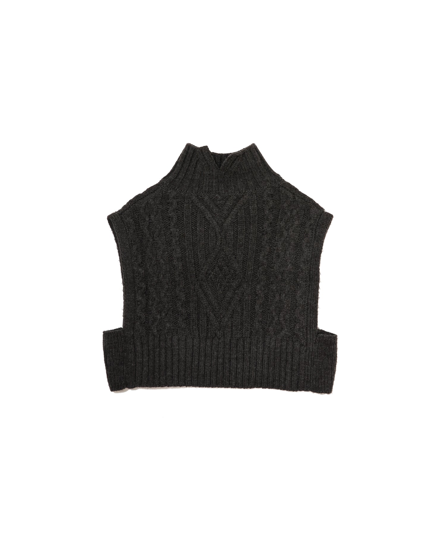 SEQUEL ケーブルニット ベスト 黒　シャツ SEQUEL ケーブルニット ベスト 黒 シャツ
