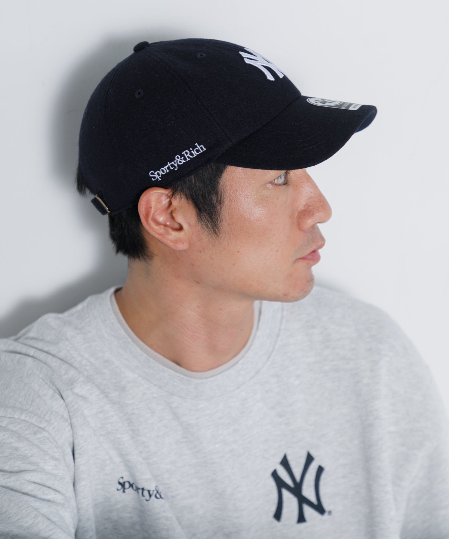 MEN , WOMEN】'47 × Sporty&Rich Yankees Wool Hat Navy