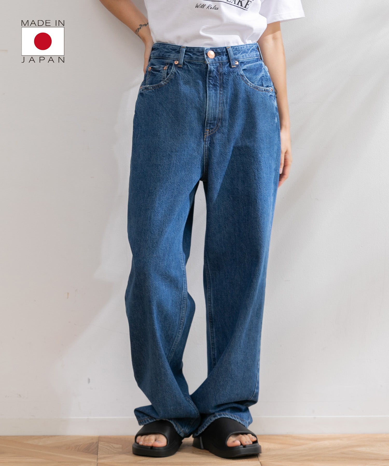【美品】REDCARD TOKYO ダコタ ストレートデニムパンツ 24 RED CARD レッドカードトーキョー Dakota/ダコタ ビッグ