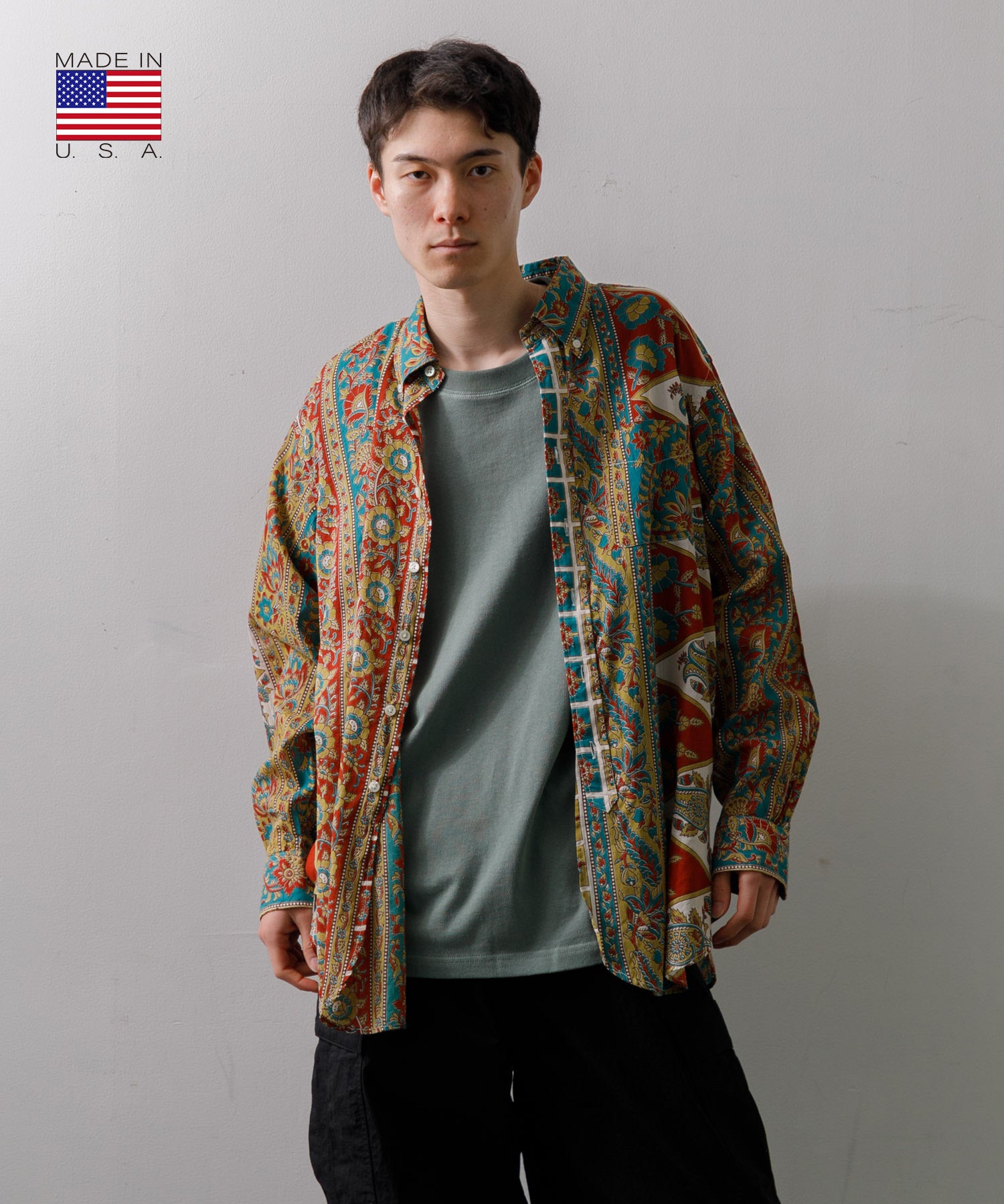 MEN】ENGINEERED GARMENTS 19 Century BD Shirt - Floral Stripe