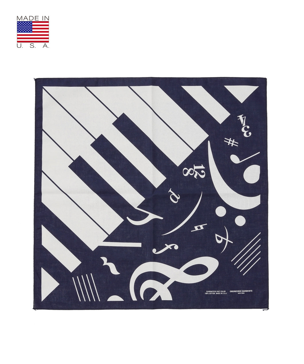 【MEN , WOMEN】ENGINEERED GARMENTS Printed Bandana-Piano