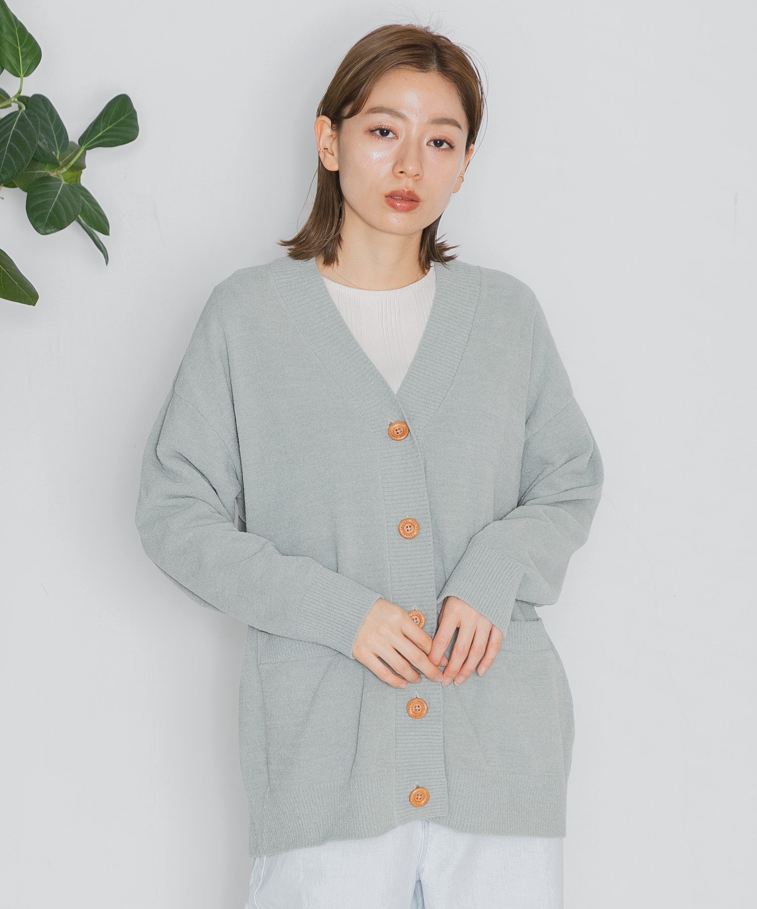カーディガン nestwell KOEL BD - V NECK CARDIGAN BD - レディース nestwell カーディガン KOEL BD - V NECK CARDIGAN レディース